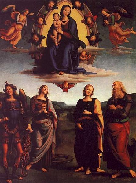 Pietro Perugino The Virgin and Child with Saints China oil painting art